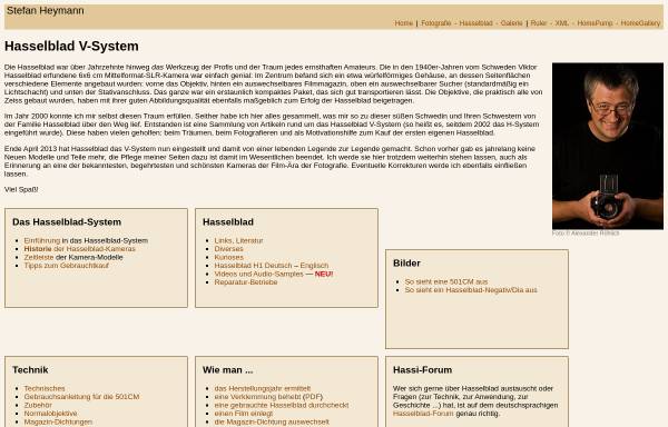 Vorschau von www.stefanheymann.de, Vorstellung der Hasselblad 501CM mit Erfahrungsbericht