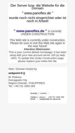 Vorschau der mobilen Webseite www.panoflex.de, Bildagentur Panoflex
