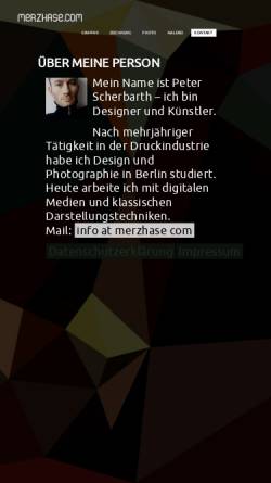 Vorschau der mobilen Webseite www.merzhase.com, Merzhase Design