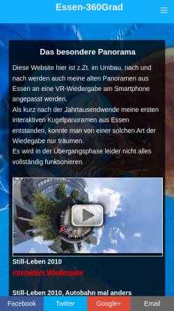 Vorschau der mobilen Webseite essen-360grad.de, Thomas Striewisch