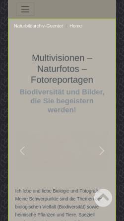 Vorschau der mobilen Webseite www.naturbildarchiv-guenter.de, Naturbildarchiv Günter