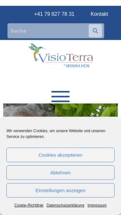 Vorschau der mobilen Webseite visioterra.ch, VisioTerra