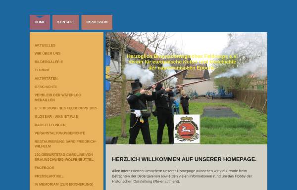 Vorschau von www.braunschweiger-feldkorps.de, Herzoglich Braunschweigisches Feldcorps