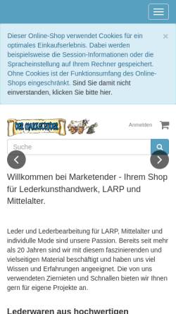 Vorschau der mobilen Webseite www.marketender.de, Haupt - Fuhrberg GbR