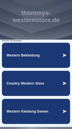 Vorschau der mobilen Webseite www.thommys-westernstore.de, Thommys-Western Store
