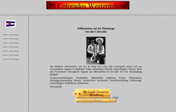 Vorschau von www.jscolorados.eu, JS Colorados - Moderne Westernshow von Joe und Sonja