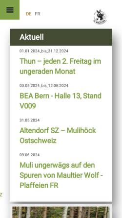 Vorschau der mobilen Webseite www.maultier.ch, Das Maultierforum