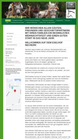 Vorschau der mobilen Webseite www.eselhof-nechern.de, Eselhof Nechern