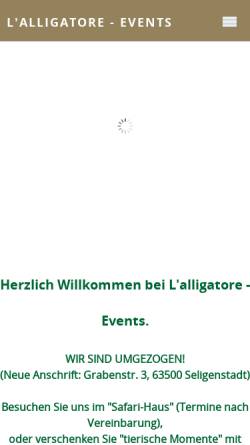 Vorschau der mobilen Webseite www.alligatore.de, Alligatore.de