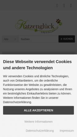 Vorschau der mobilen Webseite www.katzenglueck.de, Katzenglück Bernd Wagner