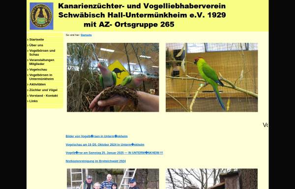 Vorschau von www.vogelliebhaber-sha.de, Vogelliebhaber Schwäbisch Hall