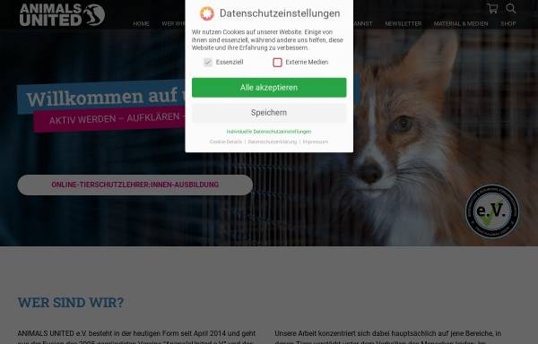 Vorschau von www.jugend-fuer-tiere.de, AnimalsUnited