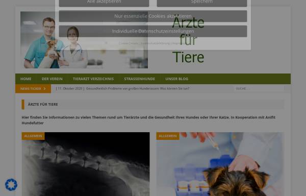 Vorschau von www.aerztefuertiere.de, Ärzte für Tiere e.V.