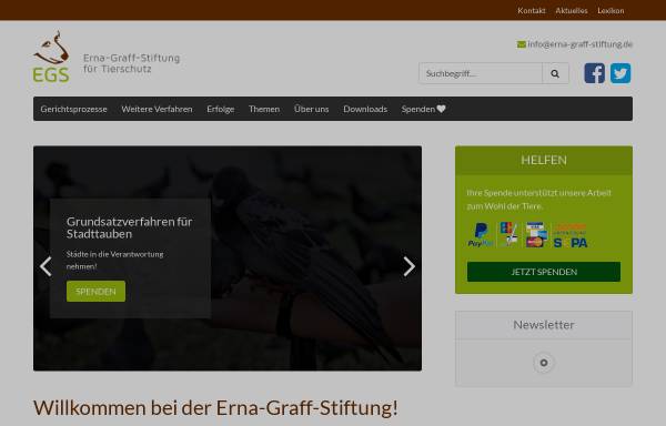 Vorschau von www.erna-graff-stiftung.de, Erna-Graff-Stiftung für Tierschutz