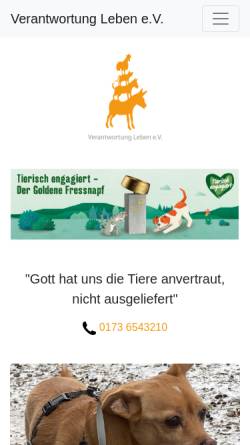 Vorschau der mobilen Webseite www.verantwortung-leben.de, Verantwortung Leben e.V.
