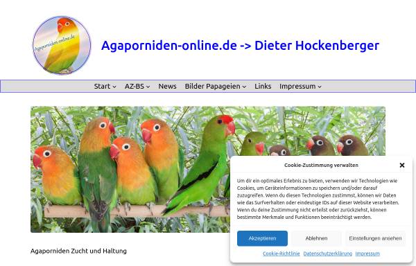 Vorschau von agaporniden-online.de, Agapornidenzucht Dieter Hockenberger