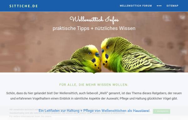 Vorschau von www.sittiche.de, Wellensittich ABC