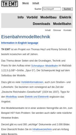 Vorschau der mobilen Webseite www.themt.de, Eisenbahnmodelltechnik