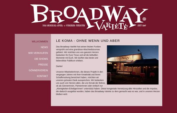 Vorschau von www.broadway-variete.ch, Broadway Variété
