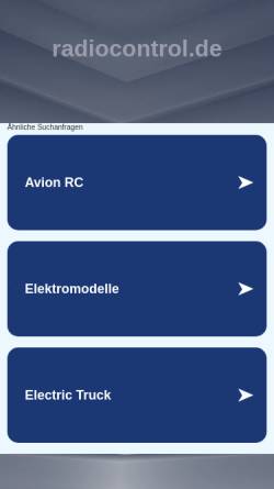 Vorschau der mobilen Webseite www.radiocontrol.de, RadioControl - The RC-Car Hobby Page