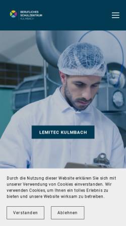 Vorschau der mobilen Webseite www.lemitec.de, Fachschule für Lebensmitteltechnik