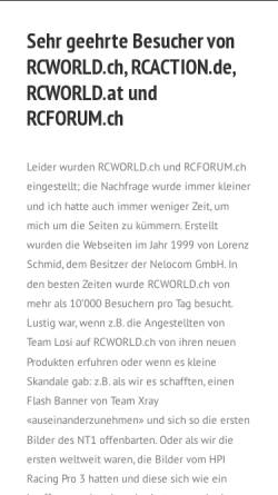 Vorschau der mobilen Webseite www.rcworld.ch, RCWORLD.ch - The Swiss RC Web