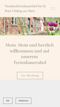 Vorschau der mobilen Webseite ferienhof-hartwig.de, Ferienbauernhof Hartwig