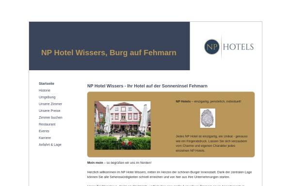 Vorschau von www.wissers-hotel.de, Wissers Hotel in Burg auf Fehmarn