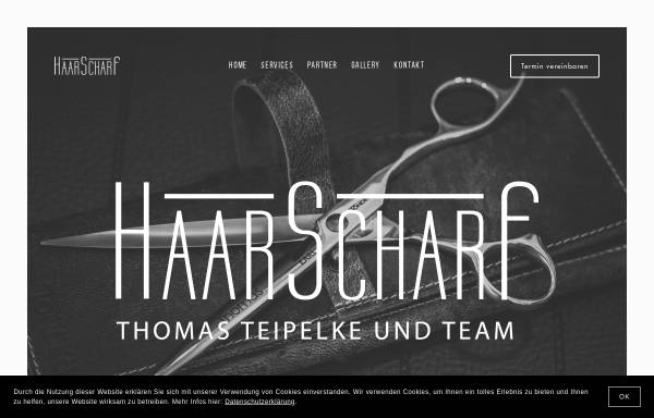 Vorschau von www.friseurhaarscharf.de, Haarscharf Thomas Teipelke