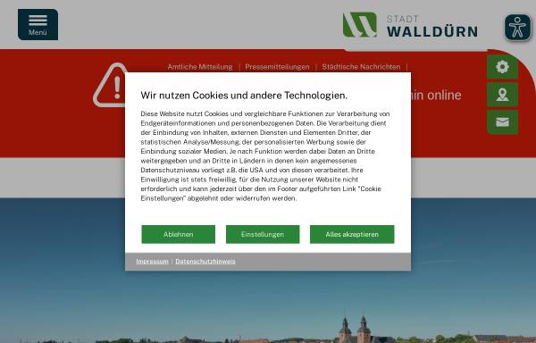 Vorschau von www.wallduern.de, Stadt Walldürn