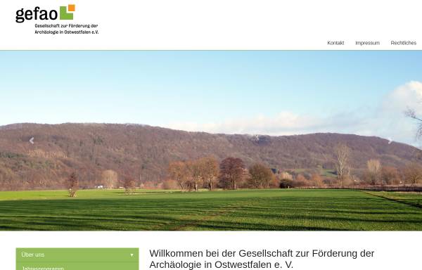 Vorschau von www.gefao.de, Gesellschaft zur Förderung der Archäologie in Ostwestfalen e.V.