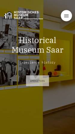 Vorschau der mobilen Webseite www.historisches-museum.org, Historisches Museum Saar