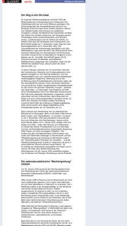 Vorschau der mobilen Webseite www.glasnost.de, Die nationalsozialistische Machtergreifung 1933/1934