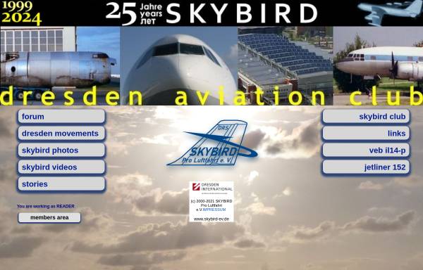 Vorschau von www.skybird-ev.de, Skybird - Pro Luftfahrt e.V.