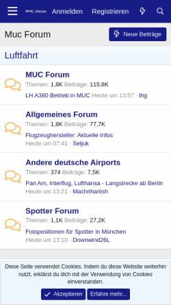 Vorschau der mobilen Webseite www.mucforum.de, MUCforum.de