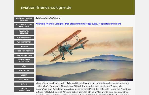 Vorschau von www.aviation-friends-cologne.de, Aviation Friends Cologne