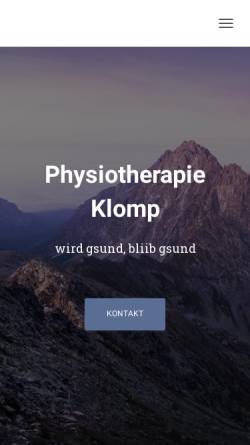 Vorschau der mobilen Webseite www.klomp.ch, Physiotherapie Klomp