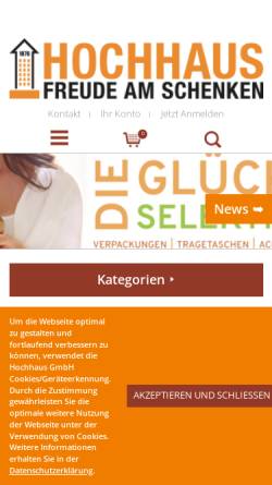 Vorschau der mobilen Webseite www.hochhaus-gmbh.de, Hochhaus GmbH