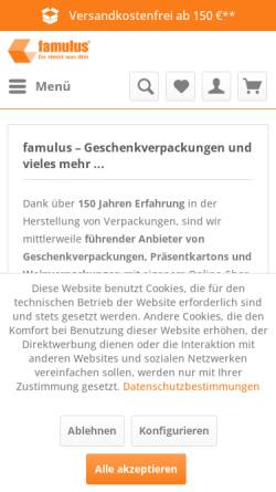 Vorschau der mobilen Webseite www.famulus.de, Horst GmbH