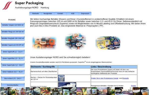 Vorschau von www.superpackaging.de, Super Packaging - Thomas Dreißig und Udo Lindhorst GbR