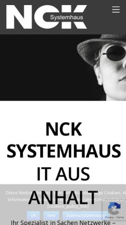 Vorschau der mobilen Webseite www.nck.de, Systemhaus NCK