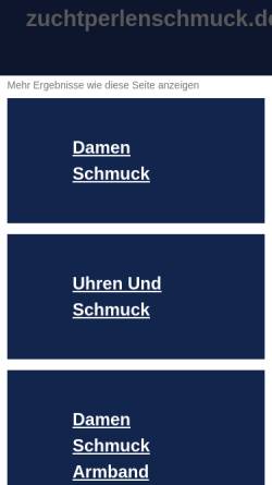 Vorschau der mobilen Webseite www.zuchtperlenschmuck.de, Zuchtperlenschmuck