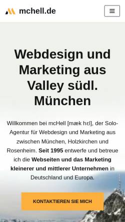 Vorschau der mobilen Webseite www.mchell.de, Agentur mc.hell
