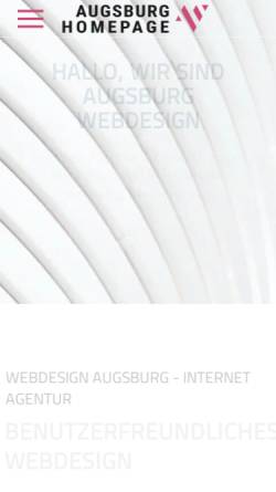 Vorschau der mobilen Webseite augsburg-homepage.de, Augsburg Homepage Webdesign