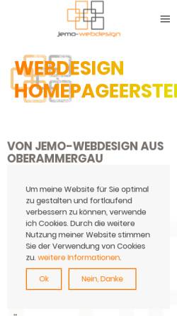 Vorschau der mobilen Webseite www.jemo-webdesign.de, jemo-webdesign