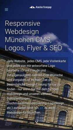 Vorschau der mobilen Webseite www.muenchen-homepage.de, München Homepage Webdesignagentur
