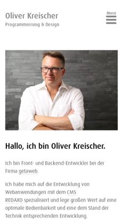 Vorschau der mobilen Webseite kreischer.de, Oliver Kreischer