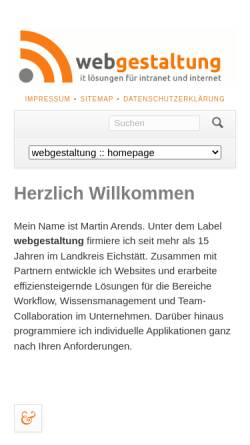 Vorschau der mobilen Webseite www.web-gestaltung.de, webgestaltung Eichstätt
