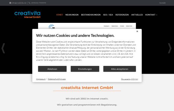 Vorschau von www.creativita.net, creativita Internet GmbH