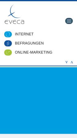 Vorschau der mobilen Webseite eveca.de, eveca GmbH